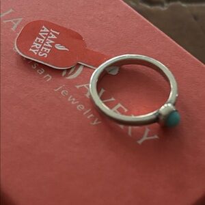 James Avery Sterling Silver Ring with Turquoise Cabochon